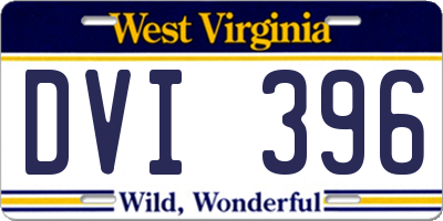 WV license plate DVI396