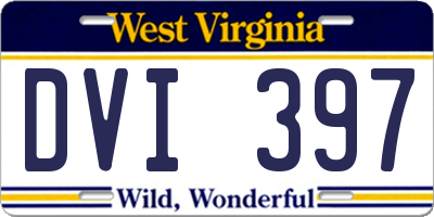WV license plate DVI397