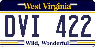 WV license plate DVI422