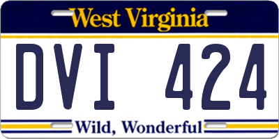 WV license plate DVI424
