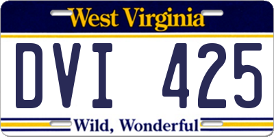 WV license plate DVI425