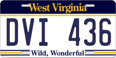 WV license plate DVI436