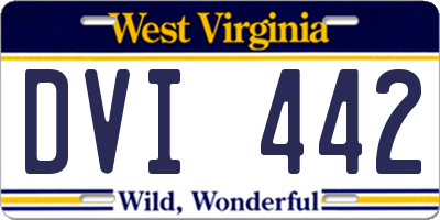 WV license plate DVI442