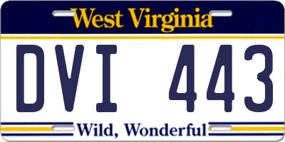 WV license plate DVI443