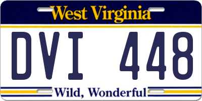 WV license plate DVI448