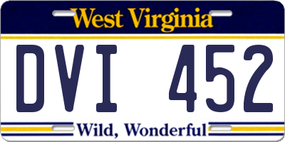 WV license plate DVI452