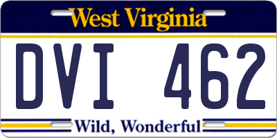 WV license plate DVI462