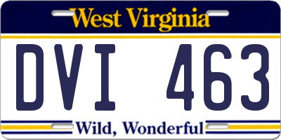 WV license plate DVI463