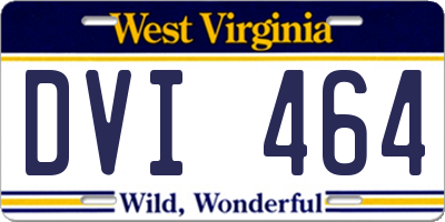 WV license plate DVI464