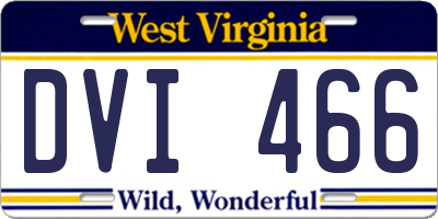 WV license plate DVI466