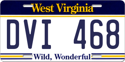 WV license plate DVI468
