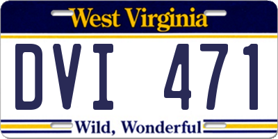 WV license plate DVI471