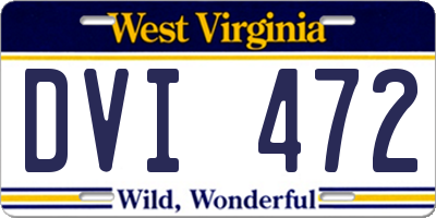 WV license plate DVI472