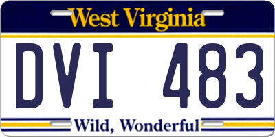 WV license plate DVI483