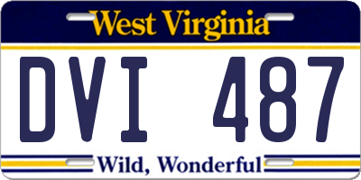 WV license plate DVI487