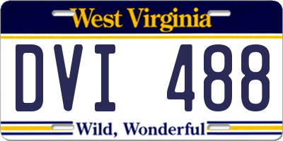 WV license plate DVI488
