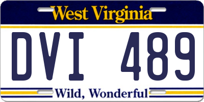 WV license plate DVI489