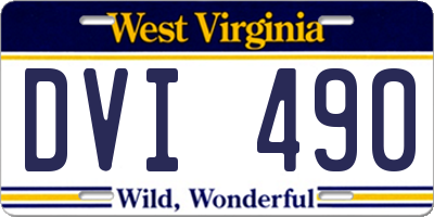 WV license plate DVI490