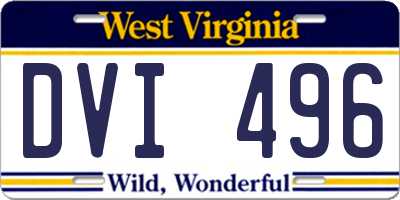 WV license plate DVI496