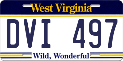WV license plate DVI497