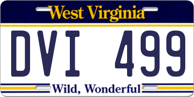 WV license plate DVI499