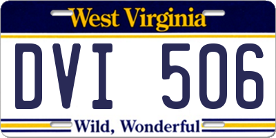 WV license plate DVI506