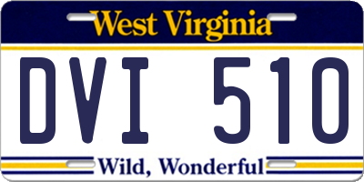 WV license plate DVI510