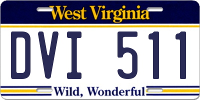 WV license plate DVI511