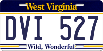 WV license plate DVI527