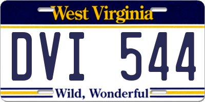 WV license plate DVI544