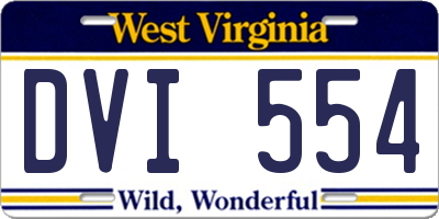 WV license plate DVI554
