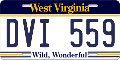 WV license plate DVI559