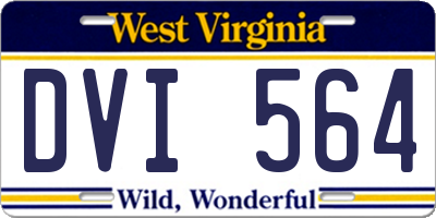 WV license plate DVI564