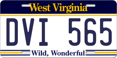 WV license plate DVI565