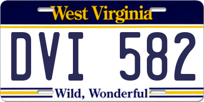 WV license plate DVI582