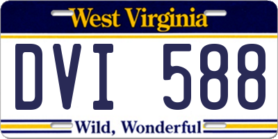 WV license plate DVI588