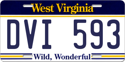WV license plate DVI593