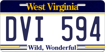 WV license plate DVI594