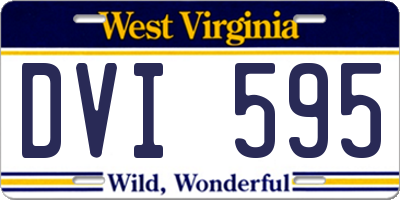 WV license plate DVI595