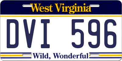 WV license plate DVI596