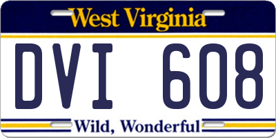 WV license plate DVI608
