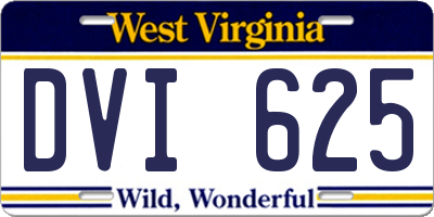 WV license plate DVI625