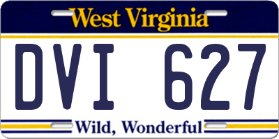 WV license plate DVI627