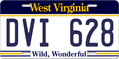 WV license plate DVI628