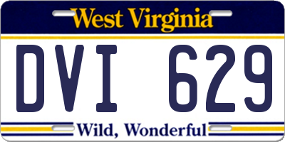WV license plate DVI629
