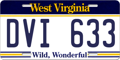 WV license plate DVI633