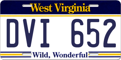 WV license plate DVI652