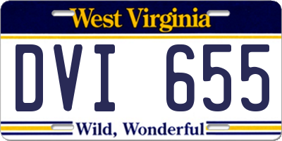 WV license plate DVI655