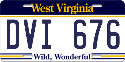WV license plate DVI676