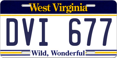 WV license plate DVI677